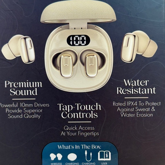 🆕 Noise-Isolating True Wireless Earbuds – Gold Bluetooth Earphones - Picture 7 of 16